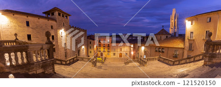 The famous staircase of the Girona Cathedral, Girona, Spain 121520150