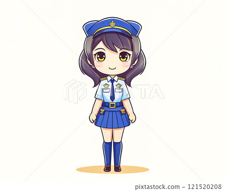 赤壁人物女警官形像素材 121520208