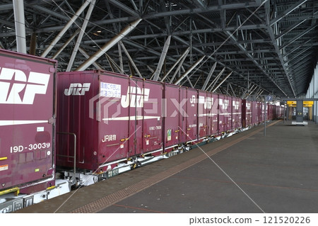 A freight train passing through Asahikawa Station A freight train passing through Asahikawa Station 121520226