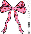Valentine cute doodle ribbon bow illustration by hand drawn. 121520400
