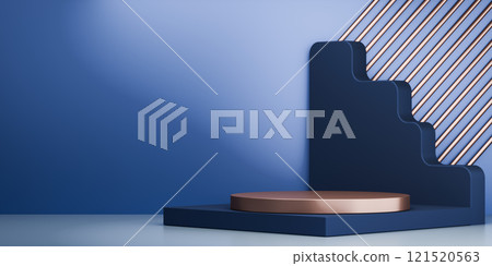 two tone mocha and blue, Fashion product background stand podium display with blank backdrops. two tone mocha and blue, Fashion product background stand podium display with blank backdrops. 121520563