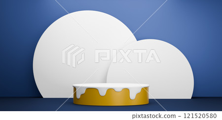 yellow and blue, Fashion product background stand podium display with blank backdrops. yellow and blue, Fashion product background stand podium display with blank backdrops. 121520580