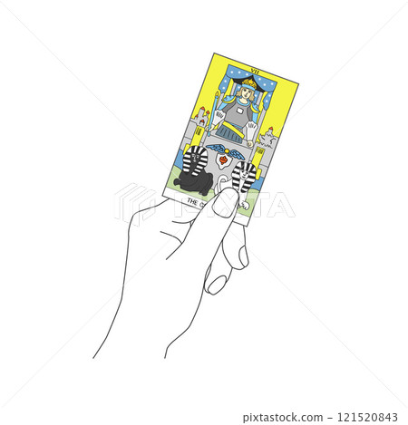 The Chariot Card: Hand Holding Out the Tarot 121520843