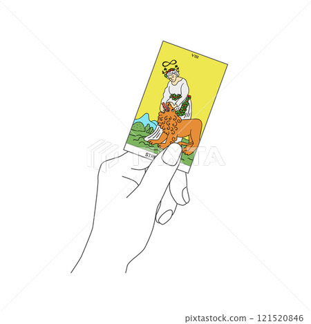 Card of Strength: Hand Holding Tarot Card Card of Strength: Hand Holding Tarot Card 121520846