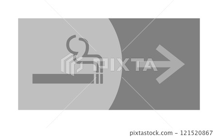 Direction sign on a panel 121520867