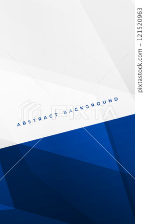 White and blue modern abstract vertical cover background with geometric shapes. 121520963