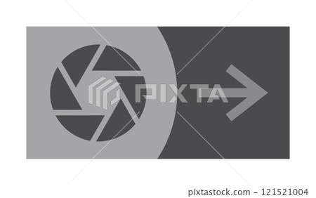 Direction sign on a panel 121521004