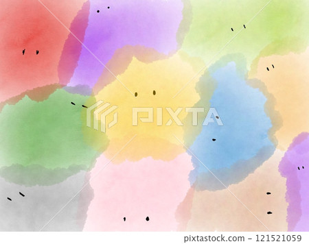 Cute watercolor clouds Cute watercolor clouds 121521059