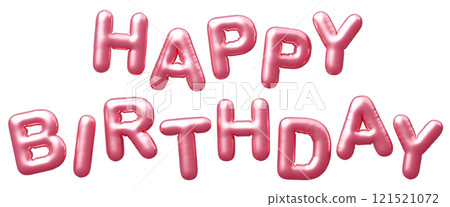 3D image_balloon_HAPPY BIRTHDAY_pink 3D image_balloon_HAPPY BIRTHDAY_pink 121521072