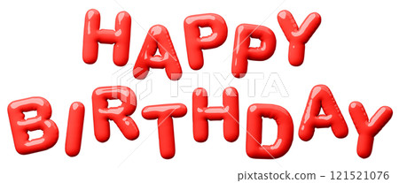 3D image_balloon_HAPPY BIRTHDAY_red 121521076