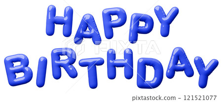 3D image_balloon_HAPPY BIRTHDAY_blue 121521077