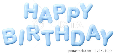 3D圖片_氣球_生日快樂_淺藍色 3D圖片_氣球_生日快樂_淺藍色 121521082