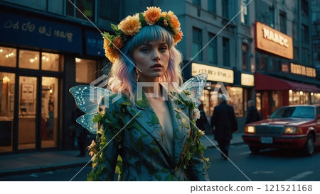 fairy nymph in modern clothes 121521168