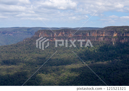 View of landscape in national park at blue mountain at australia 121521321