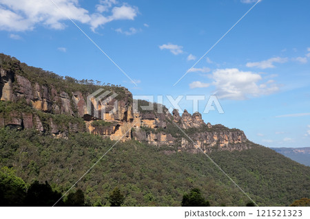 View of landscape in national park at blue mountain at australia 121521323