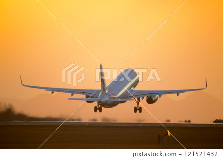 Passenger plane taking off Passenger plane taking off 121521432