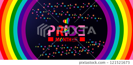 Celebrating Pride Bold and Beautiful LGBTQ Illustration 121521673