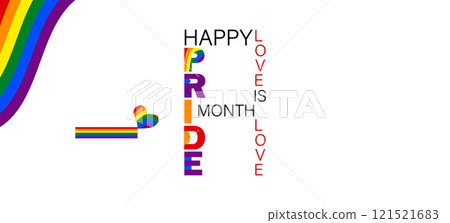 Colorful Creations Artistic Pride Month Illustration 121521683