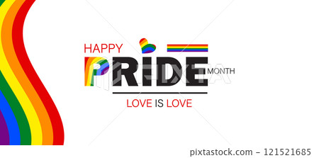 Colorful Pride Month Artwork in Vector Form 121521685