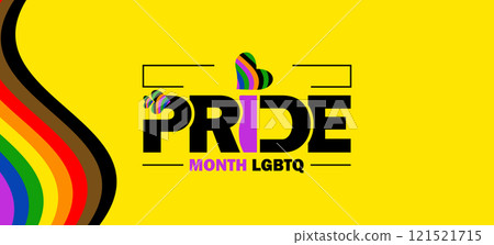 Love Celebrate LGBTQ Pride with Colorful Vector Art 121521715