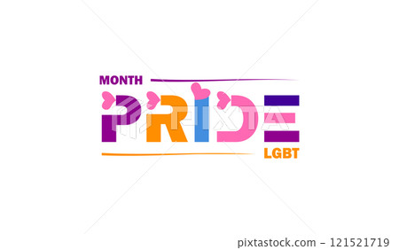 Pride in Vibrant Vector Design to Commemorate LGBT Month 121521719