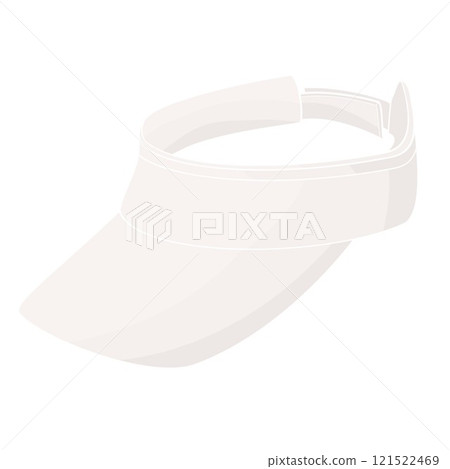 white protective tennis visor hat 121522469