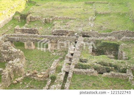 Panorama of the ruins of the roman archeological park 121522743