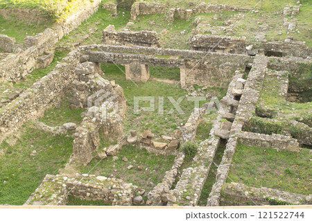 the ruins of a Roman camp in Italy 121522744