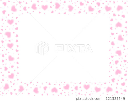 Cute frame with blurred gradient hearts .Vector design for Valentine's Day, wedding and Mother's Day for postcard, web, banner, brochure. Cute frame with blurred gradient hearts .Vector design for Valentine's Day, wedding and Mother's Day for postcard, web, banner, brochure. 121523549