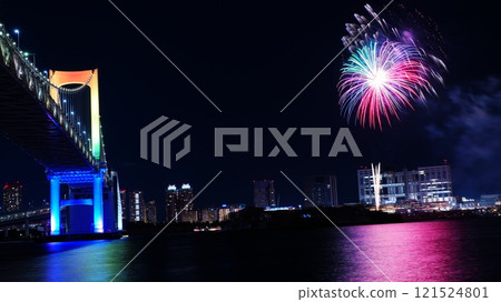 台場煙火2024年生動與彩虹橋著色12月 台場煙火2024年生動與彩虹橋著色12月 121524801