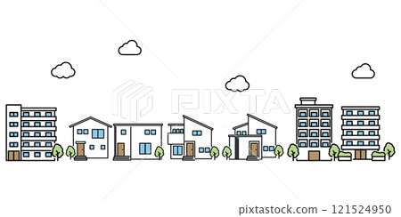 簡單的城市景觀圖 簡單的城市景觀圖 121524950