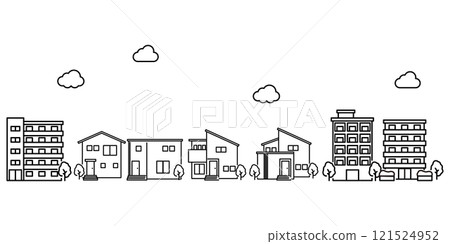 簡單的城市景觀圖 簡單的城市景觀圖 121524952