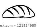 loaf figure defined by curved lines 121524965