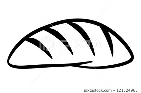 loaf figure defined by curved lines 121524965