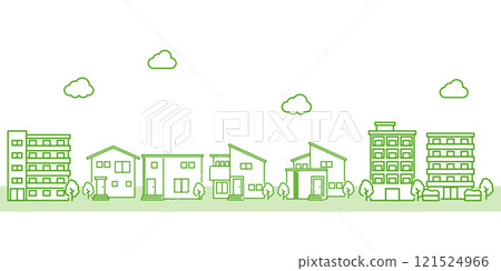 Simple cityscape illustration 121524966