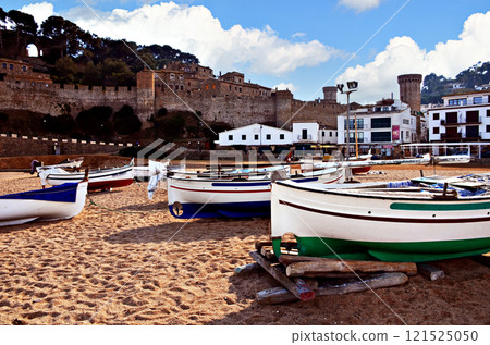 Beautiful views of the castle of Tossa de Mar on the Costa Brava of Girona 121525050