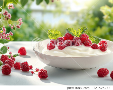 bowl of fresh yogurt 121525242