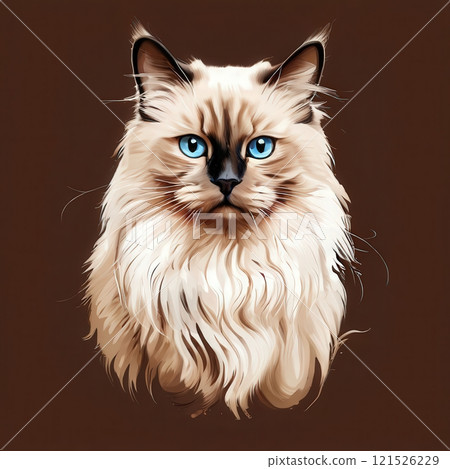 the AI Image Generator, Portrait of a Furry Cat With Bright Blue Eyes the AI Image Generator, Portrait of a Furry Cat With Bright Blue Eyes 121526229