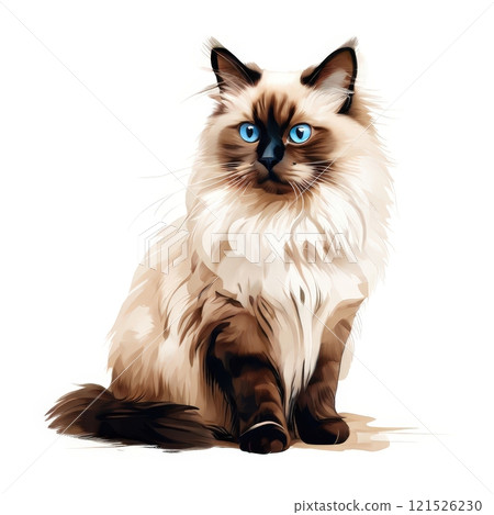 the AI Image Generator, Portrait of a Furry Cat With Bright Blue Eyes the AI Image Generator, Portrait of a Furry Cat With Bright Blue Eyes 121526230