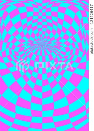 Psychedelic checkerboard poster Psychedelic checkerboard poster 121526417