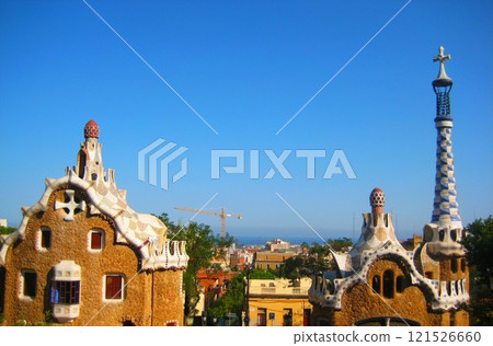 Gaudi's Park Guell in Barcelona 121526660