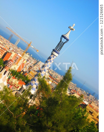 Gaudi's Park Guell in Barcelona 121526665