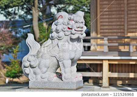 八坂神社的守護犬（平塚市田村）（冬季、12月） 121526968