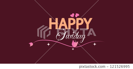 Welcoming Sunday with Beautiful Illustration Welcoming Sunday with Beautiful Illustration 121526995