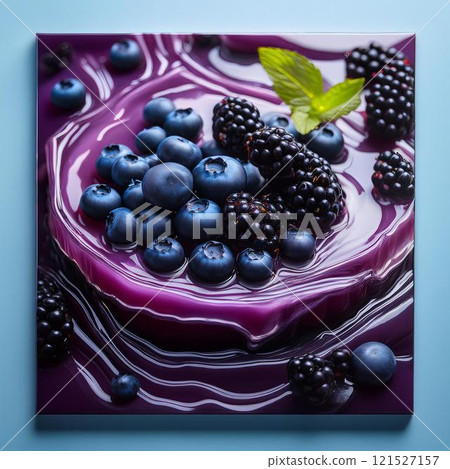 Delicious looking blueberry and blackberry jelly canvas art Delicious looking blueberry and blackberry jelly canvas art 121527157