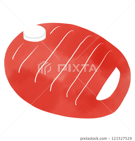 水彩風格紅色熱水瓶插畫 121527529