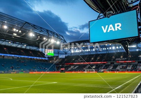 VAR Display Overlooking Soccer Field at Dusk VAR Display Overlooking Soccer Field at Dusk 121527823