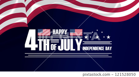 Festive 4th of July background with American flag colors and patriotic symbols 121528050