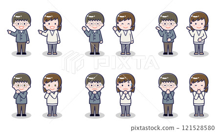 休閒服裝的青少年男女 04 休閒服裝的青少年男女 04 121528580