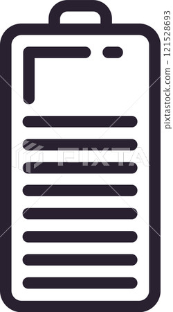 Displaying a full battery charge indicator with all bars completely filled, representing maximum power level and readiness for immediate use in portable electronic devices Displaying a full battery charge indicator with all bars completely filled, representing maximum power level and readiness for immediate use in portable electronic devices 121528693